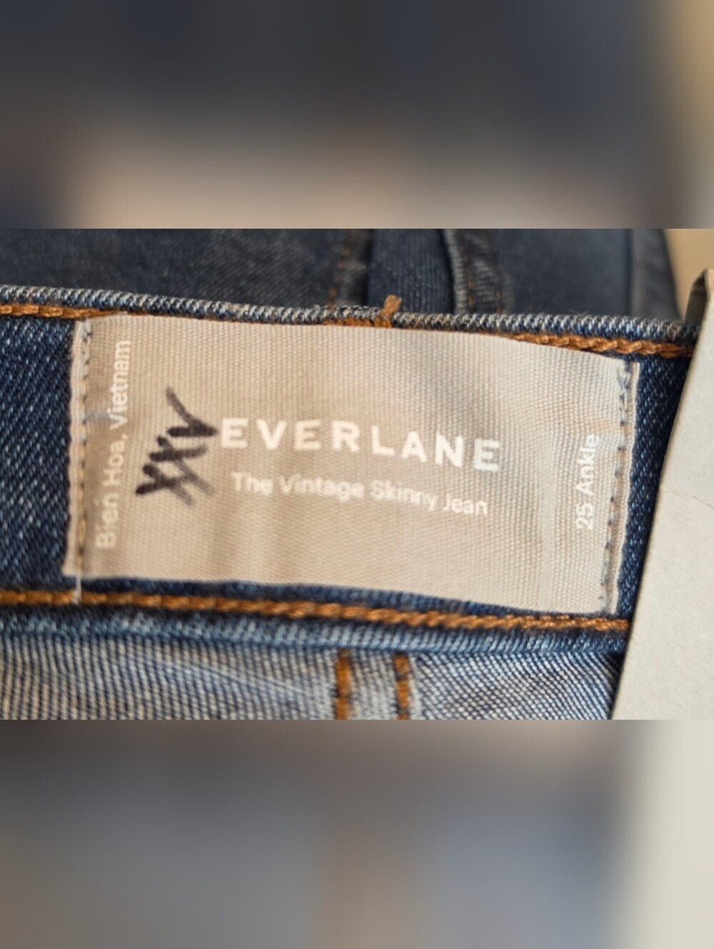 ​Everlane NWT The Vintage Skinny Jean Size 25 High Rise Minimalist Classic Denim - Picture 9 of 10